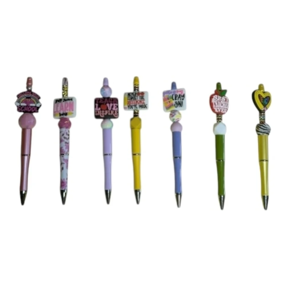 Hand Crafted Pens Inspired For Teachers Leaders Colorful Yellow Functional NEW
